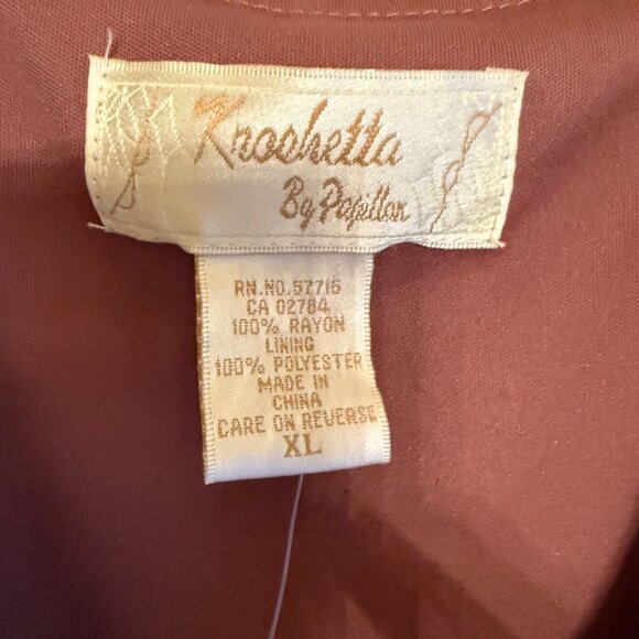 VINTAGE, NWT 1990s Kroshetta by Papillon Mocha/Brown Crochet BodyCon Dress - Picture 2 of 6